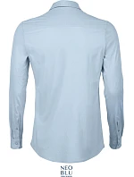 NEOBLU Balthazar Men Košile s dlouhým rukávem 24.3198 soft blue