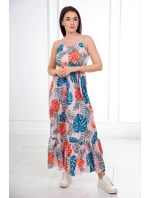 Šaty s motivem listů pudrově růžové Šaty s motivem listů pudrově růžové