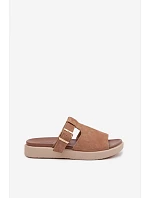 Kožené dámské sandály na platformě se zlatou sponou Camel Zemela Kožené dámské sandály na platformě se zlatou sponou Camel Zemela