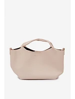 Kožená taška z imitace světle béžová Corisse