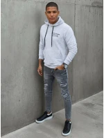 Pánská šedá mikina FashionStreet BX5462