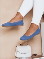 Dámské semišové baleríny MINIMALL modré FashionStreet ZY0671 Dámské semišové baleríny MINIMALL modré FashionStreet ZY0671