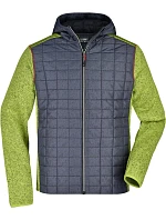 Daiber JN 772 Pánská pletená hybridní bunda 02.0772 kiwi melange/anthracite melange