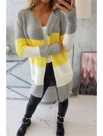 Šedý+žlutý pruhovaný svetr Šedý+žlutý pruhovaný svetr