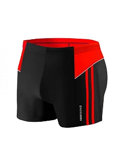Plavecké boxerky 384 černo-červené - Sesto Senso