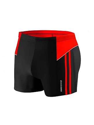 Plavecké boxerky 384 černo-červené - Sesto Senso