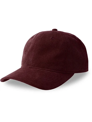 Atlantis Headwear Creep-S 6 panelová manšestrová kšiltovka 33.0227 burgundy
