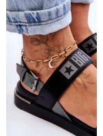 Dámské ploché sandály Big Star LL274938 Černá