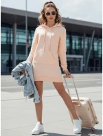 Dámská dlouhá mikina oversize TIMMY růžová FashionStreet EY1940