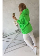 Bluza z krótkim suwakiem zielony neon Bluza z krótkim suwakiem zielony neon