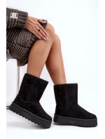 Dámské sněžné boty zateplené kožešinou Černá Abrams
