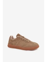 Dámské semišové sneakersy Big Star SS274675 HI-POLY SYSTEM Béžové Dámské semišové sneakersy Big Star SS274675 HI-POLY SYSTEM Béžové