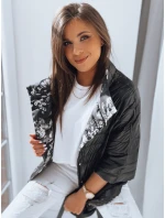 PINK FLOWER dámská bunda černá FashionStreet TY3565 PINK FLOWER dámská bunda černá FashionStreet TY3565