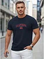 Pánské bavlněné tričko s potiskem „California“, tmavě modré, FashionStreet NX5140R Pánské bavlněné tričko s potiskem „California“, tmavě modré, FashionStreet NX5140R