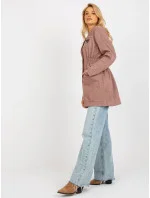 Tenký dámský kabát - sako ve špinavě růžové barvě (509128)