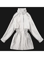 Dámská tenká bunda s větrovým límcem Goodlookin světle béžová (P3-6302-12)