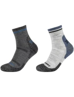 Skechers 2PPK Pánské vlněné ponožky Trail Wool Quarter Socks SK42052-9300 Grey 39-42