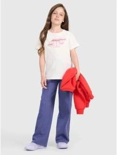 Dívčí tepláky s širokými nohavicemi 4F 4FJRAW25TTROF1598-33S