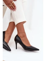 Dámské lodičky z eko kůže Černé Sivana