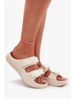 Dámské pěnové pantofle s pásky Big Star – béžové