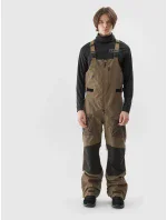 Pánské snowboardové kalhoty se šlemi 4FAW23TFTRM346-81S hnědé - 4F Pánské snowboardové kalhoty se šlemi 4FAW23TFTRM346-81S hnědé - 4F