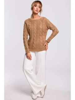 Dámský svetr Bateau M511 Tmavě béžová - MOE