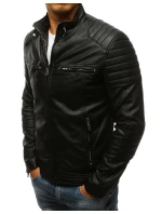 Pánská kožená bunda černá FashionStreet TX3265