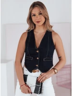Dámská krátká džínová vesta JEANSPICE tmavě modrá FashionStreet TY4795