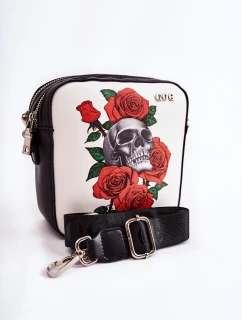 Kožená taška Messenger Ve vzoru GOE ZNJ012 Černobílá