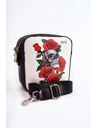 Kožená taška Messenger Ve vzoru GOE ZNJ012 Černobílá