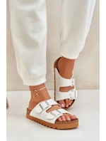 Klasické dámské pantofle Big Star – bílé