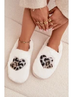 Dámské chlupaté papuče srdíčka – šedé Amandra