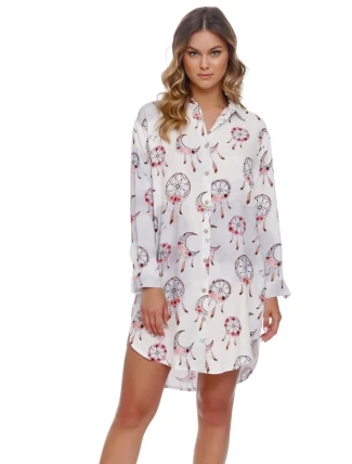 Dámská noční košile TM.4339 Ecru s potiskem - Doctor nap Dámská noční košile TM.4339 Ecru s potiskem - Doctor nap
