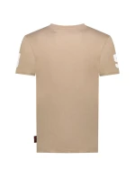 Pánské tričko Jequestre 254 M SY1305H/GN Tmavě béžová s potiskem - Geographical Norway