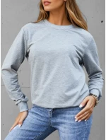 FashionStreet dámská klasická světle šedá mikina BY1544