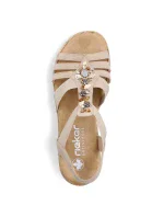 Pohodlné sandály Rieker W RKR680 beige Pohodlné sandály Rieker W RKR680 beige