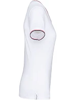 Kariban K 394 Dámské piqué tričko s V výstřihem 20.K394 white/navy/red Kariban K 394 Dámské piqué tričko s V výstřihem 20.K394 white/navy/red