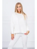 Souprava s oversize halenkou v barvě ecru Souprava s oversize halenkou v barvě ecru