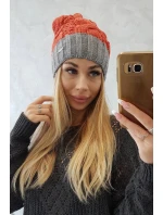 Paris fleecová čepice K212 červená+šedá Paris fleecová čepice K212 červená+šedá