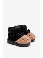 Zateplené dětské sněhule Lamy černé Esandira