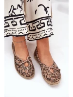 Ploché baleríny z přírodní kůže leopardí Zazoo 10179 hnědé Ploché baleríny z přírodní kůže leopardí Zazoo 10179 hnědé