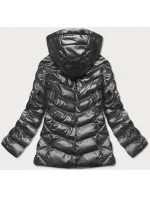 Stříbrná prošívaná bunda pro přechodné období (BR9790-70) Stříbrná prošívaná bunda pro přechodné období (BR9790-70)