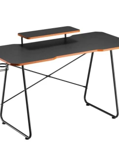 Herní stůl s policí na monitor NanoRS, max. 50 kg, výška 850 mm, černý, RS170