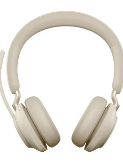 Bezdrátová sluchátka do uší Jabra Evolve2 65 UC Stereo Link380a, béžová