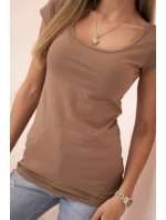 Dámská klasická bavlněná blůza s krátkým rukávem modrá