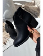 Dámské botky Talienne – zateplené, na sloupkovém podpatku, černé