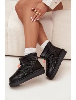 Dámské sněhule D.Franklin na platformě – černé