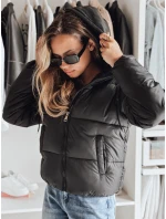 Dámská krátká péřová bunda GLAMVO s kapucí černá FashionStreet TY4950