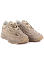 Dámské kožené polobotky světle hnědé Sergio Leone SP013