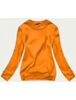Světle oranžová dámská tepláková mikina se stahovacími lemy (W01-69) Světle oranžová dámská tepláková mikina se stahovacími lemy (W01-69)